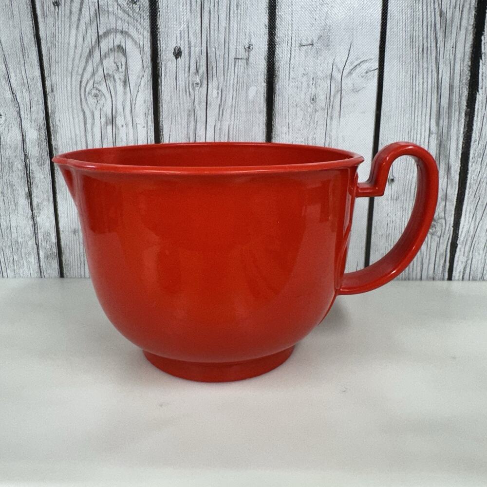 Vintage Dansk Gourmet Designs Red 1.5 Qt. Mixing Batter Bowl 1970s - READ